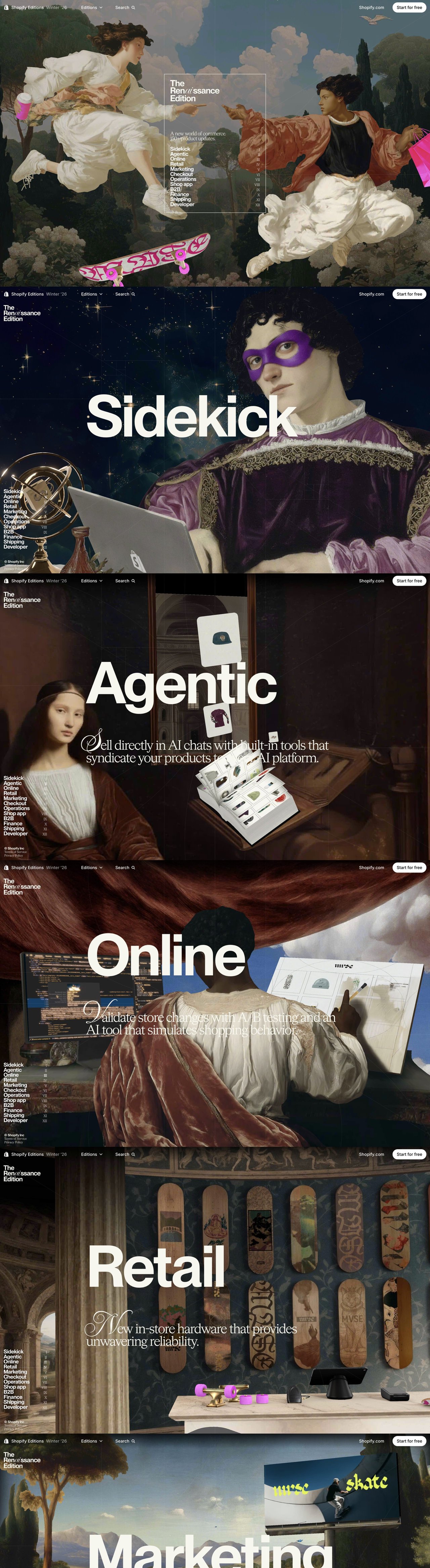 Shopify Editions – Winter 2026 Website Screenshot