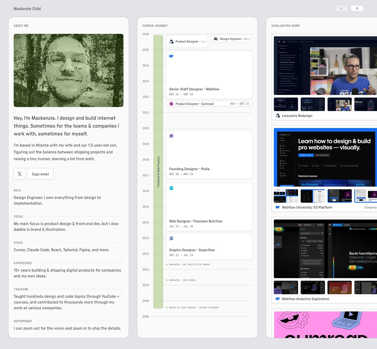 Mackenzie Child Website Screenshot