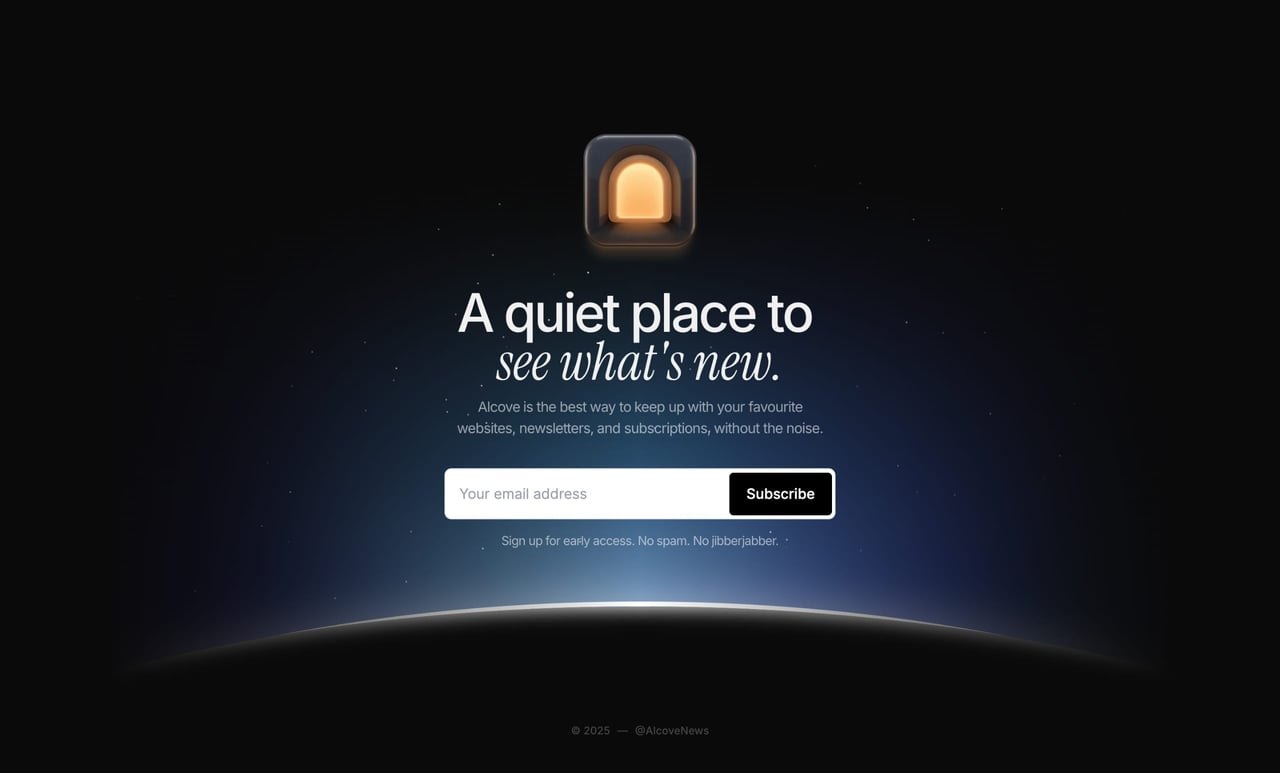 Alcove Website Screenshot