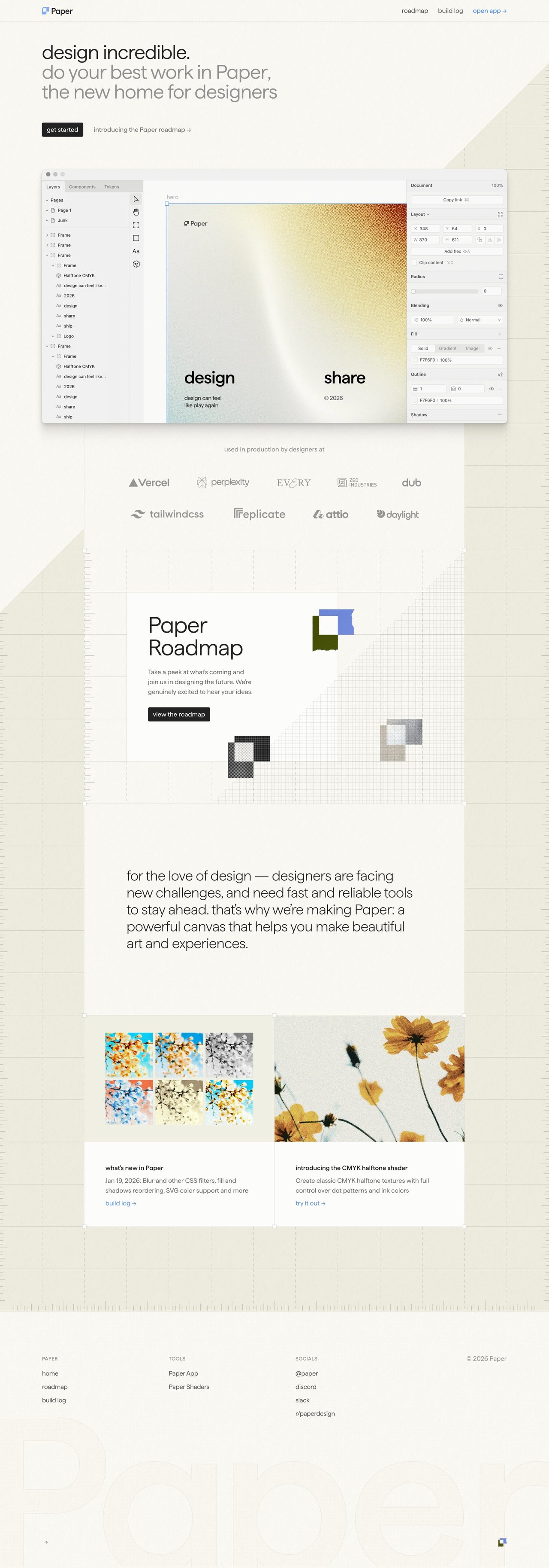 Paper Website Screenshot