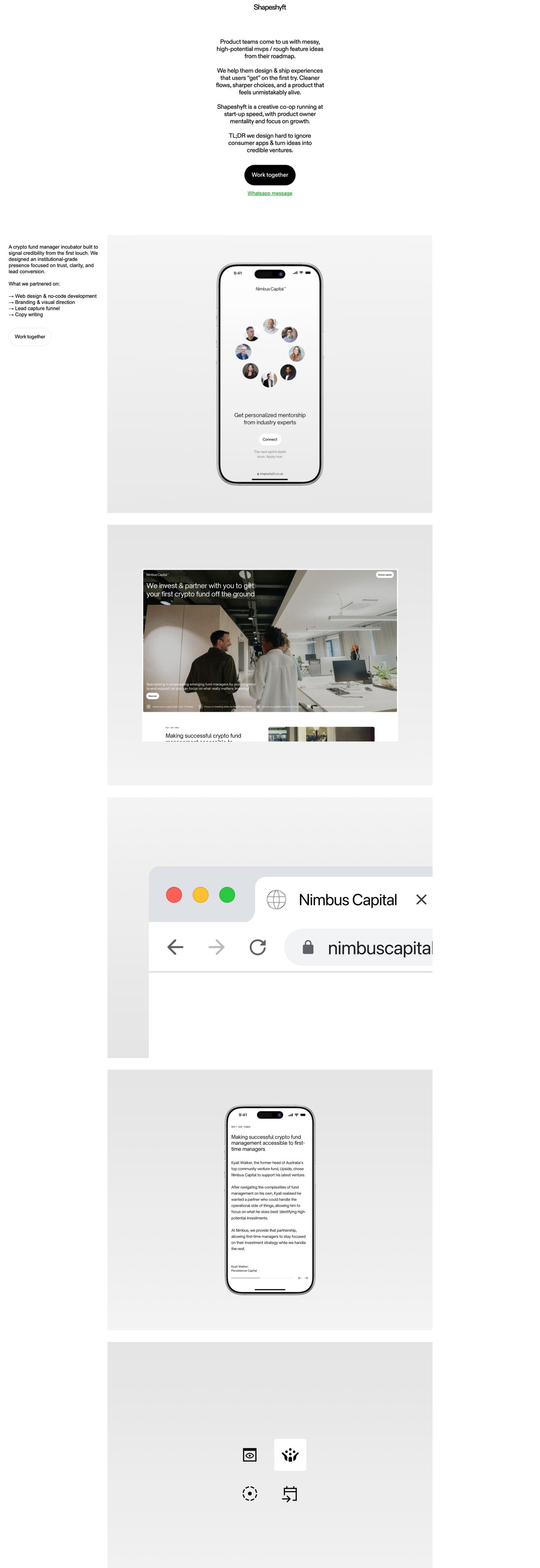 Shapeshyft Website Screenshot