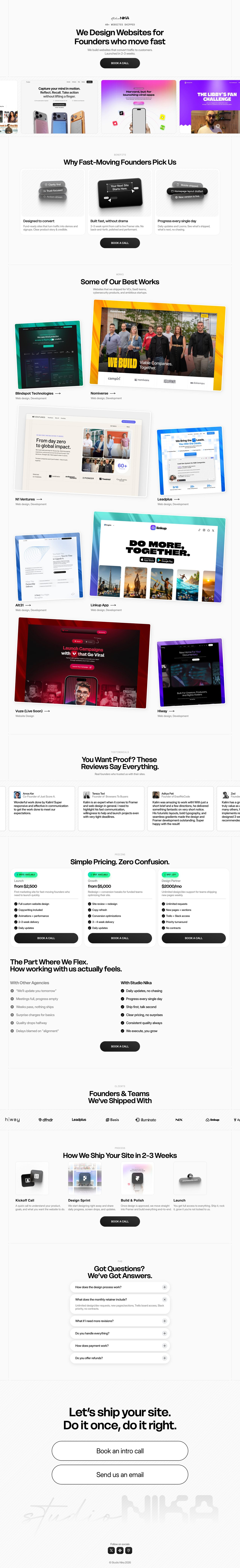 Studio Nika Website Screenshot