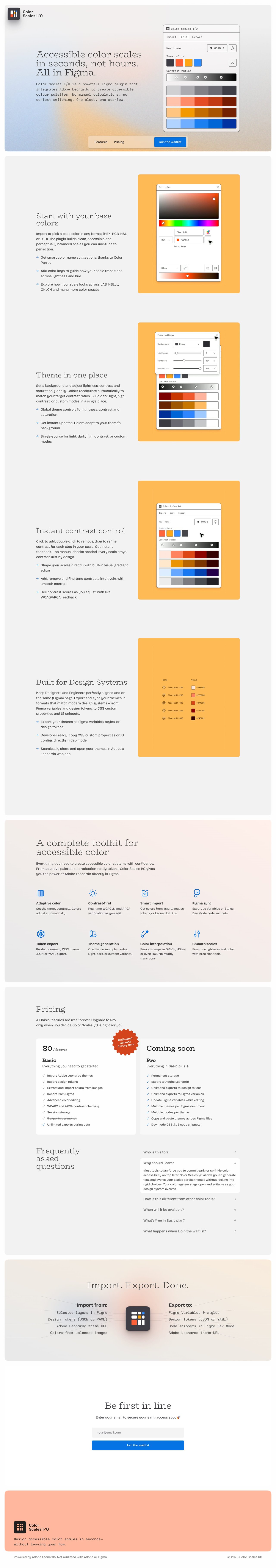 Color Scales I/O Website Screenshot