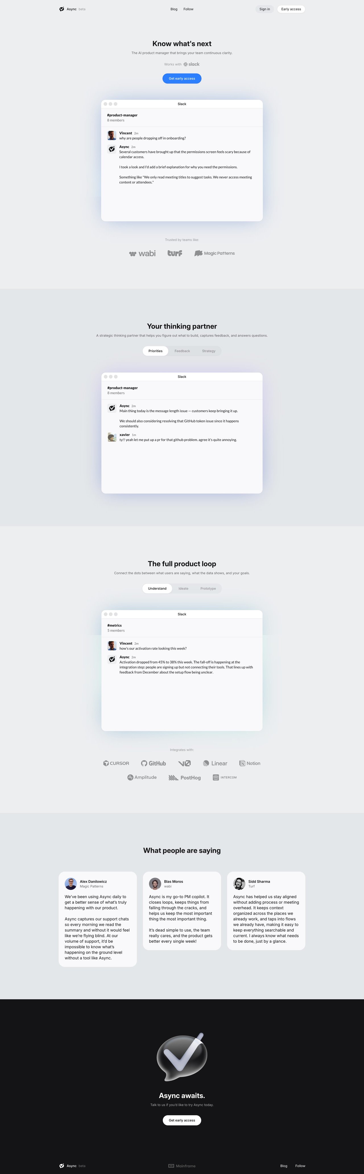 Async Website Screenshot