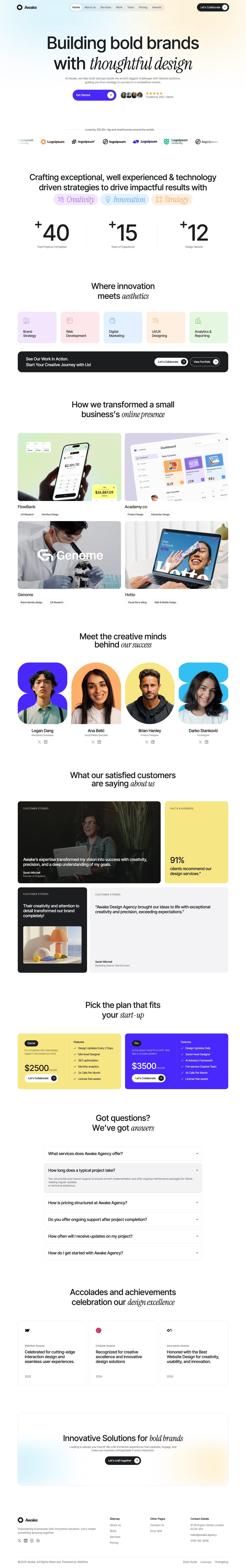 Awakee Website Screenshot