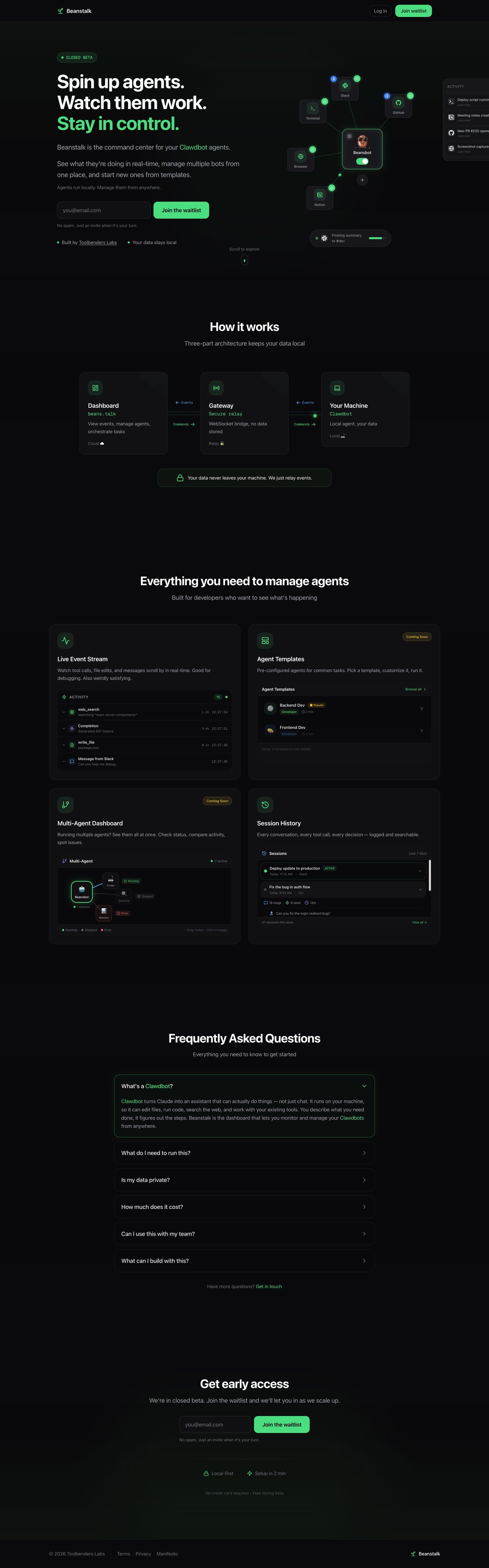 Beanstalk Website Screenshot