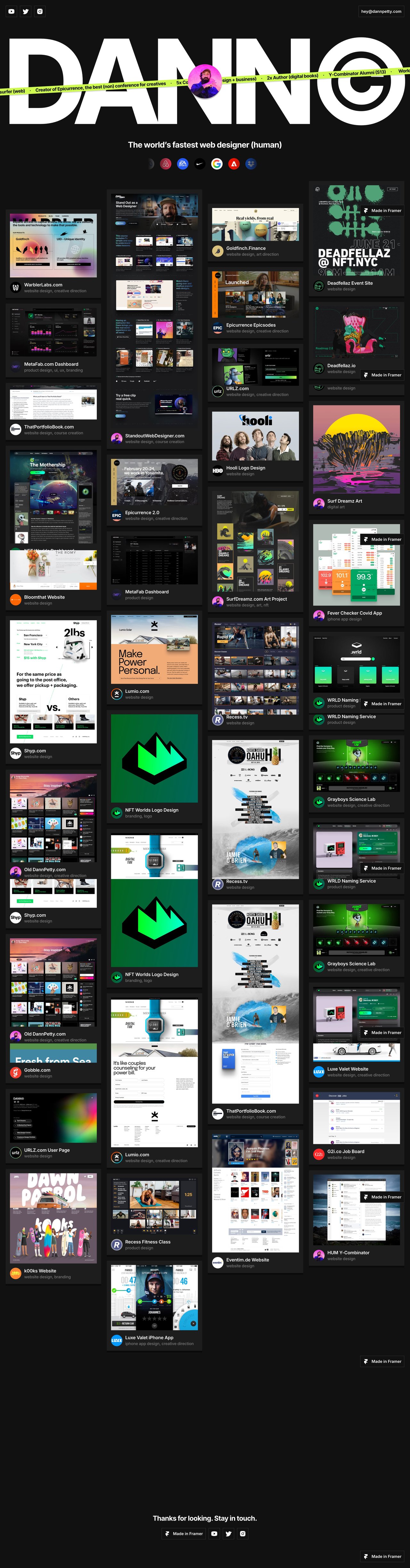 Dann Petty Website Screenshot