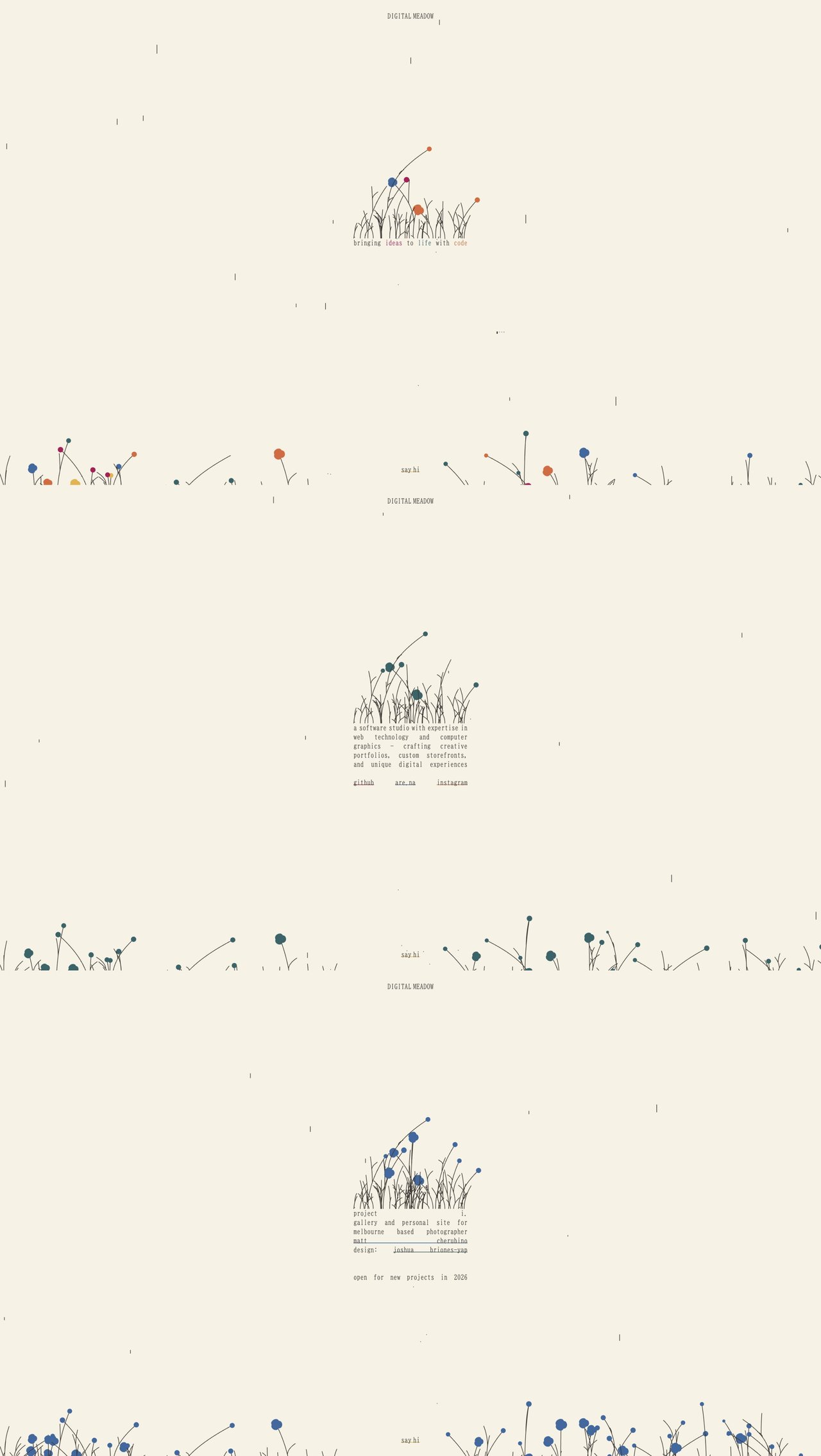 Digital Meadow Website Screenshot