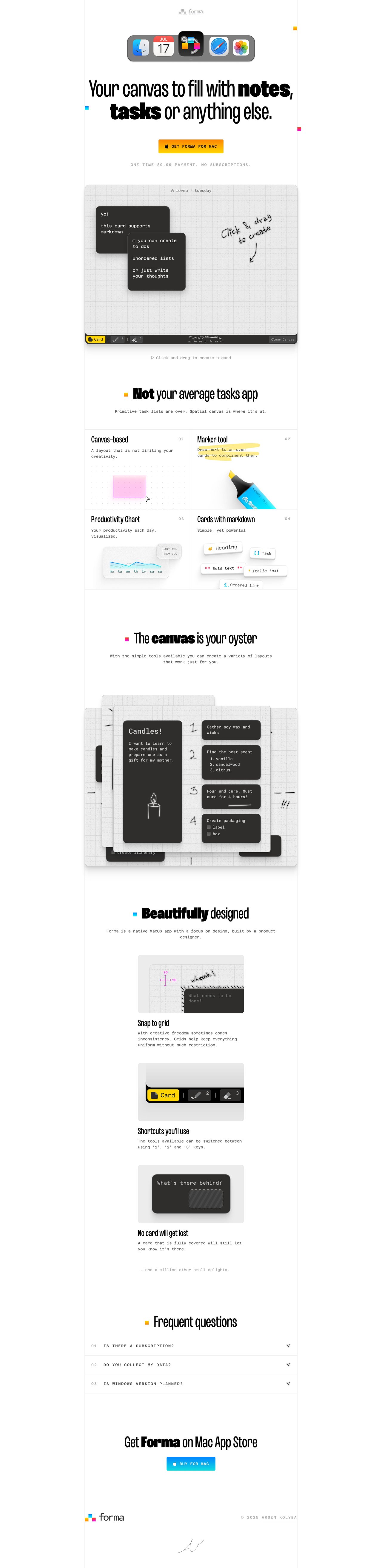 Forma Website Screenshot