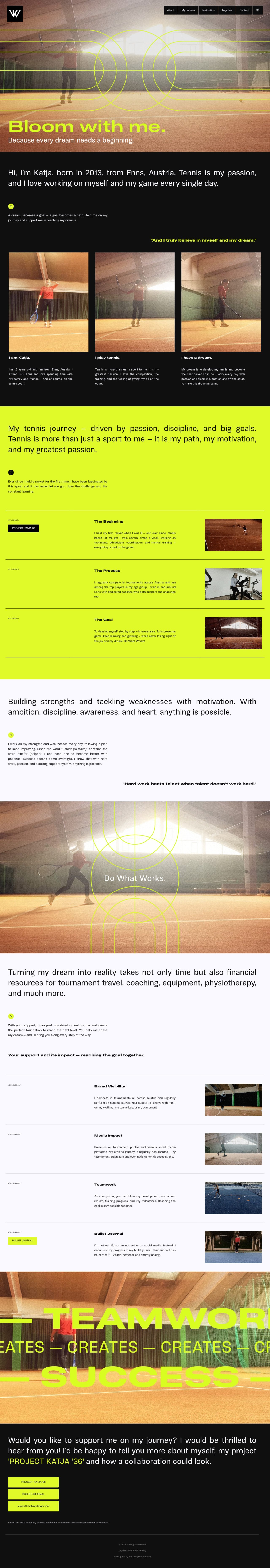 Katja Wolfinger Website Screenshot