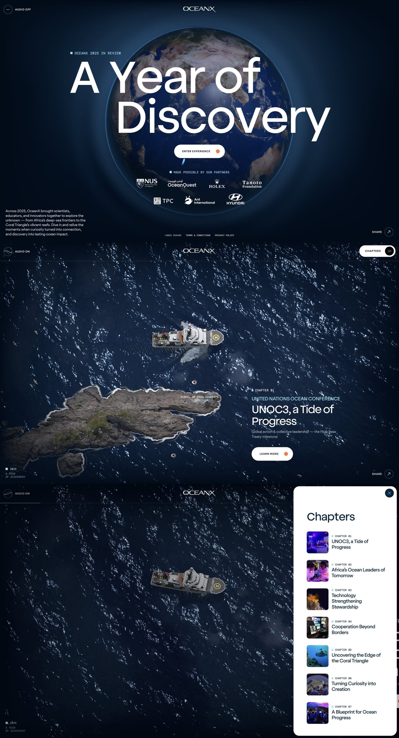 OceanX 2025 Website Screenshot