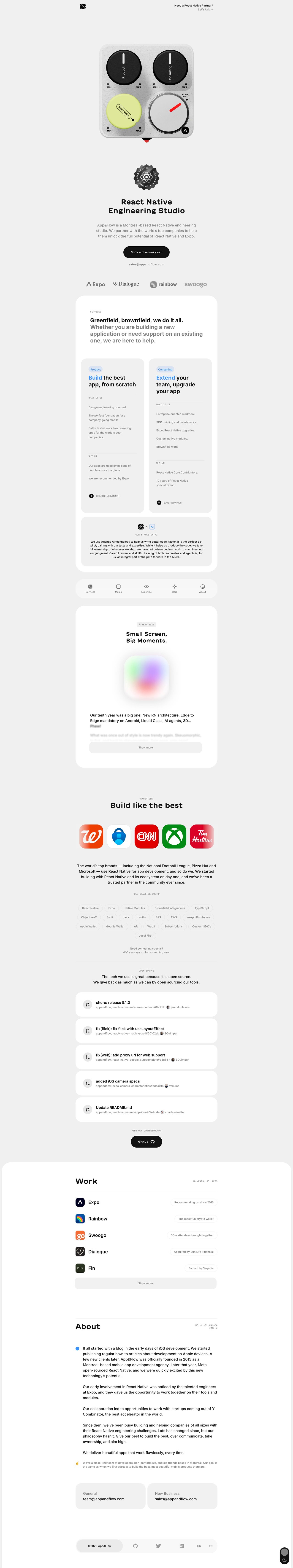 App&Flow Website Screenshot