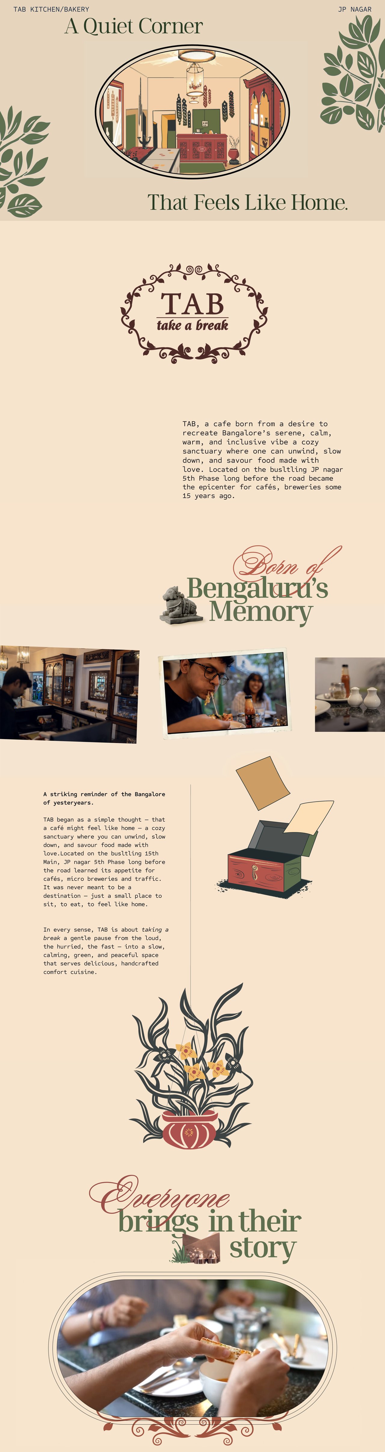 TAB Kitchen & Bakery Website Screenshot