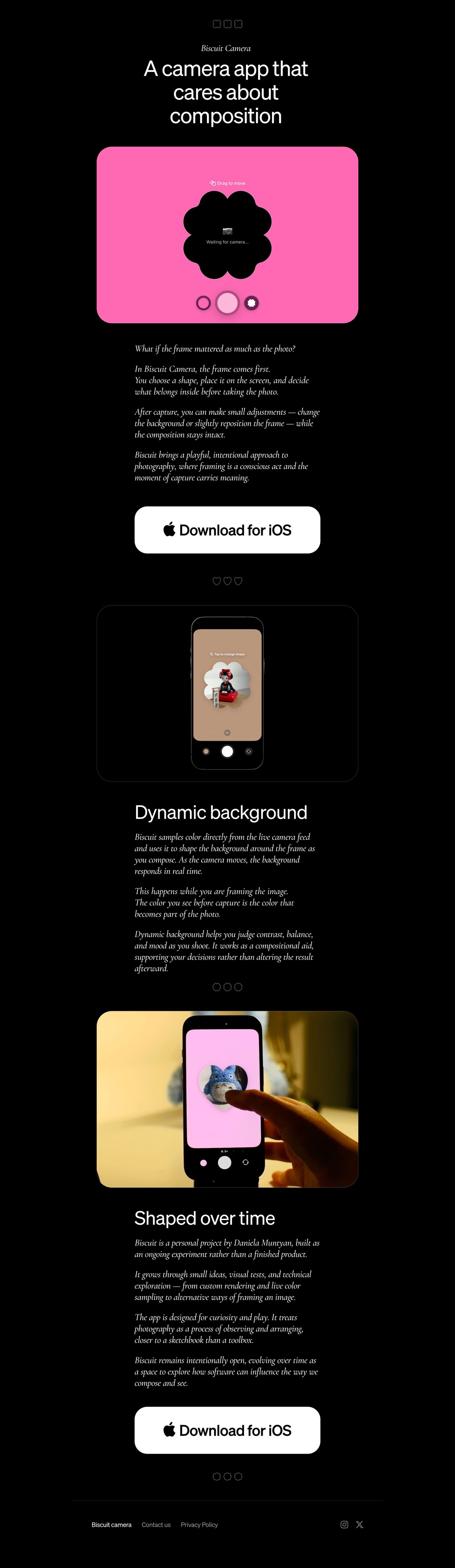 Biscuit Camera Website Screenshot
