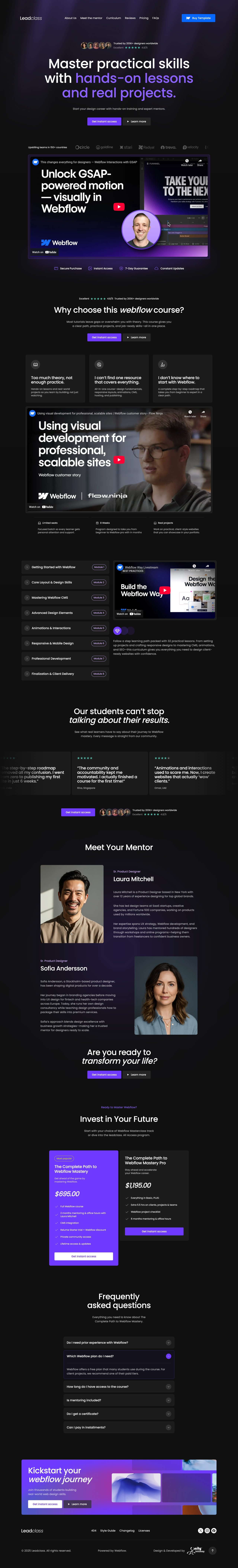 Leadclass Website Screenshot