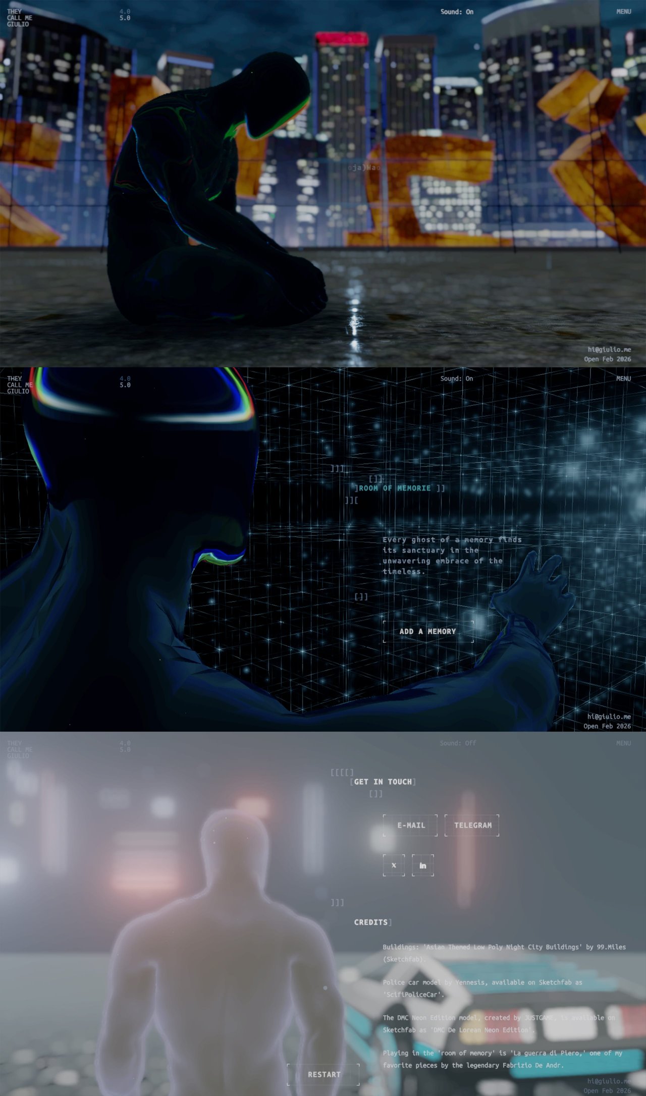 They Call Me Giulio Website Screenshot