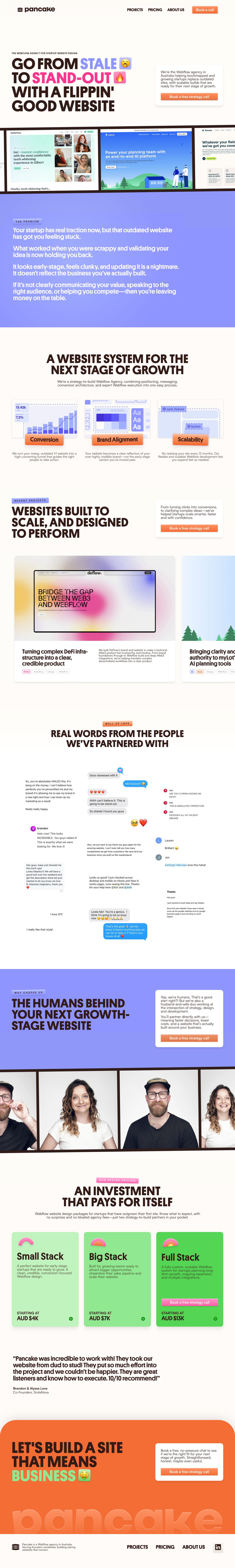 Pancake Web Studio Website Screenshot