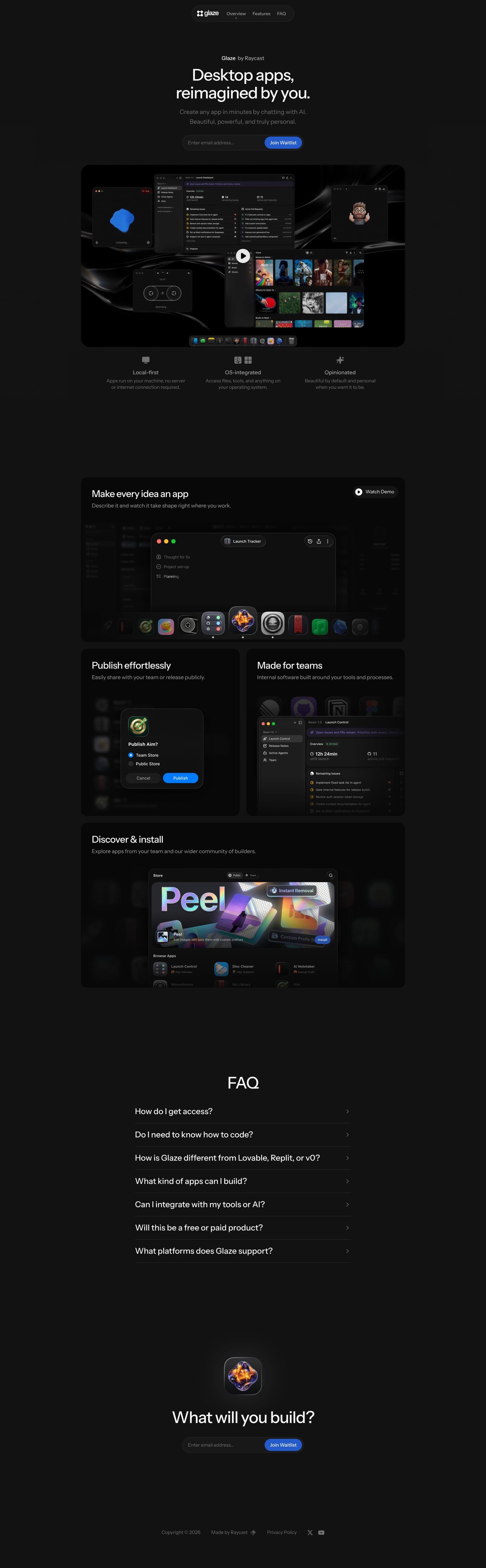 Glaze Website Screenshot