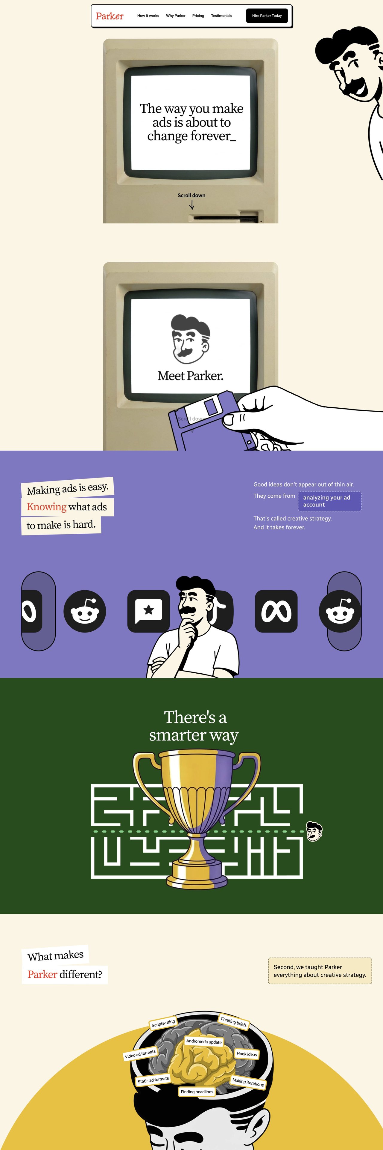 Parker Website Screenshot