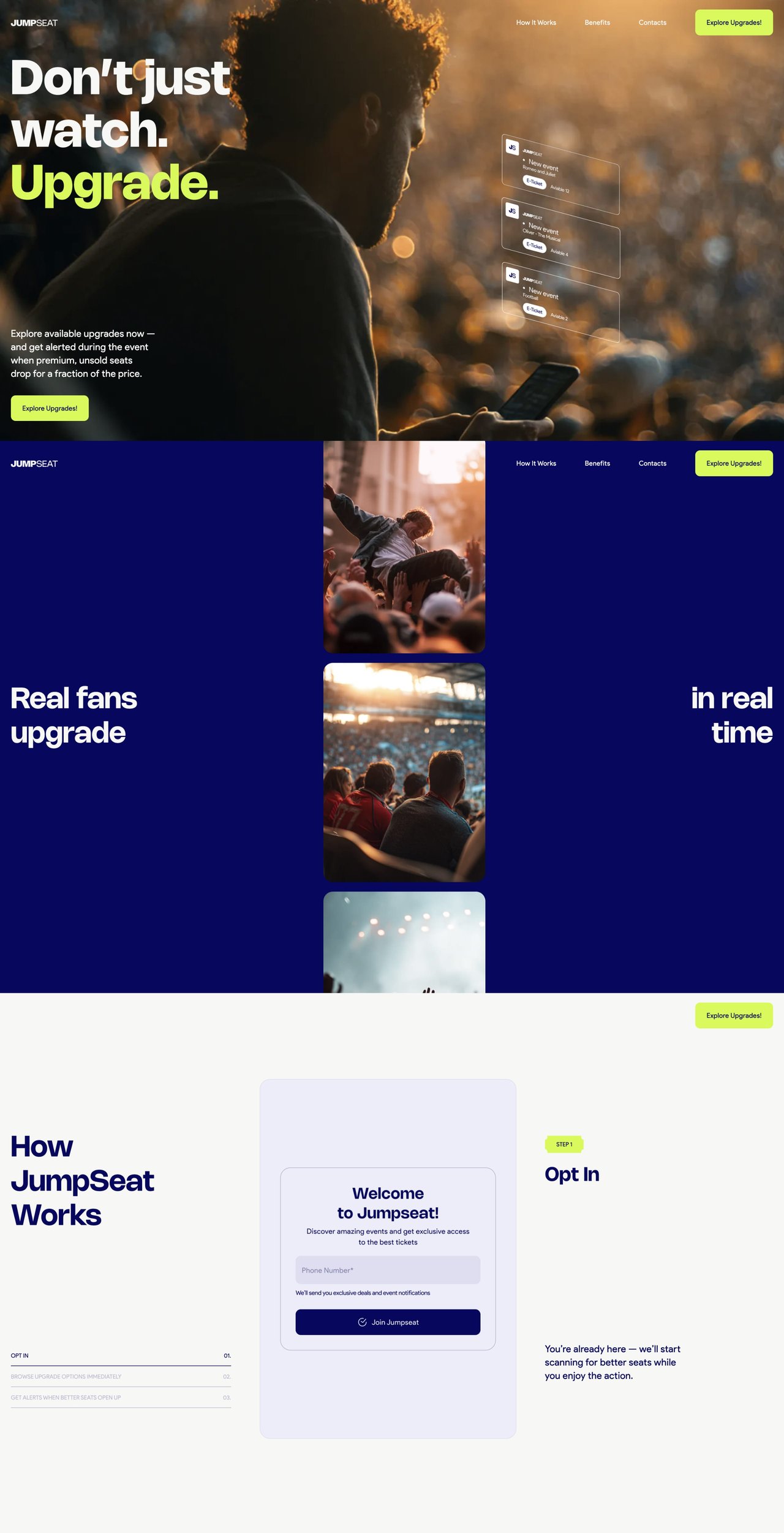 Jump Seat Website Screenshot