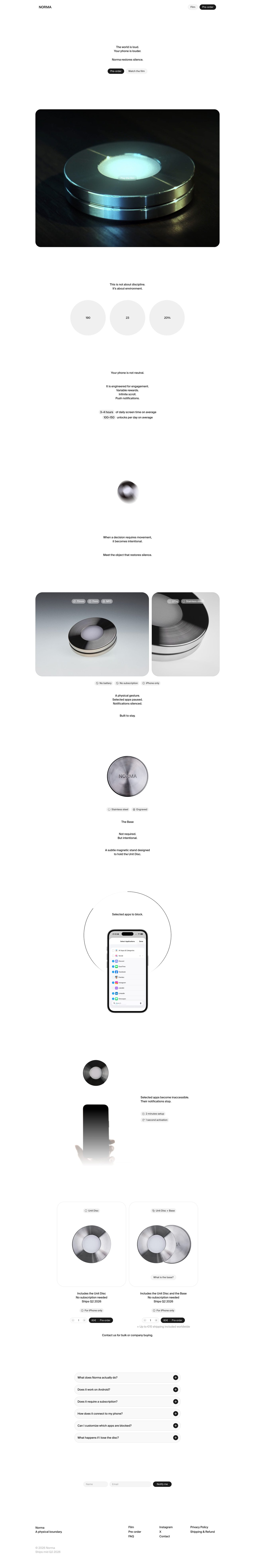 Norma Website Screenshot