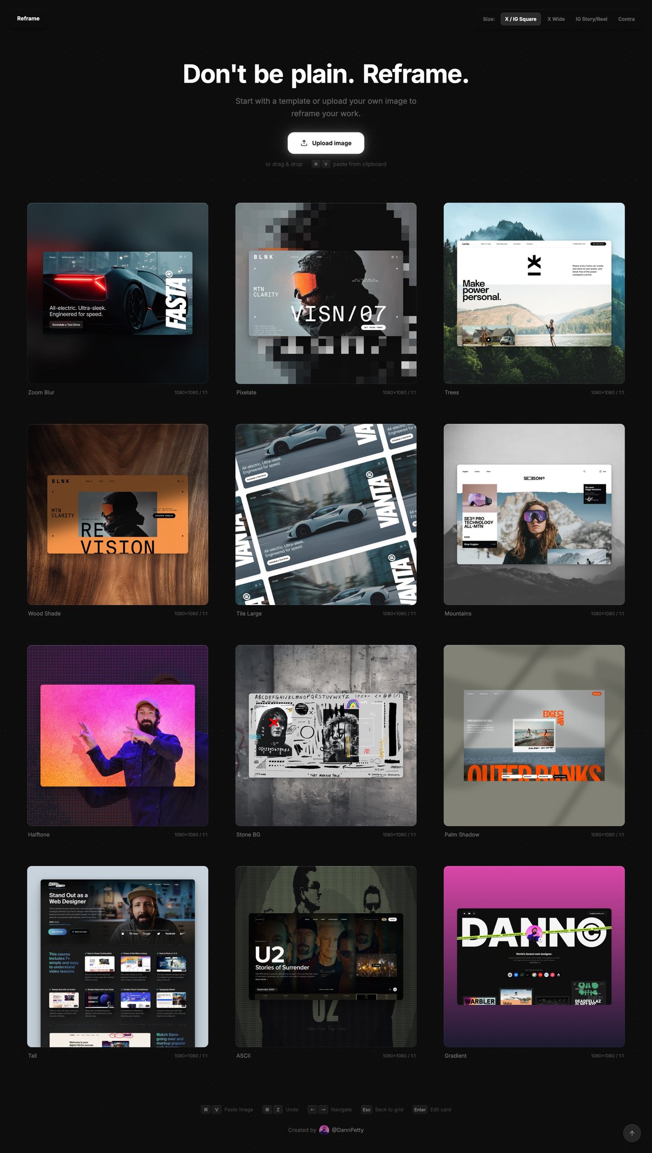 Reframe Website Screenshot