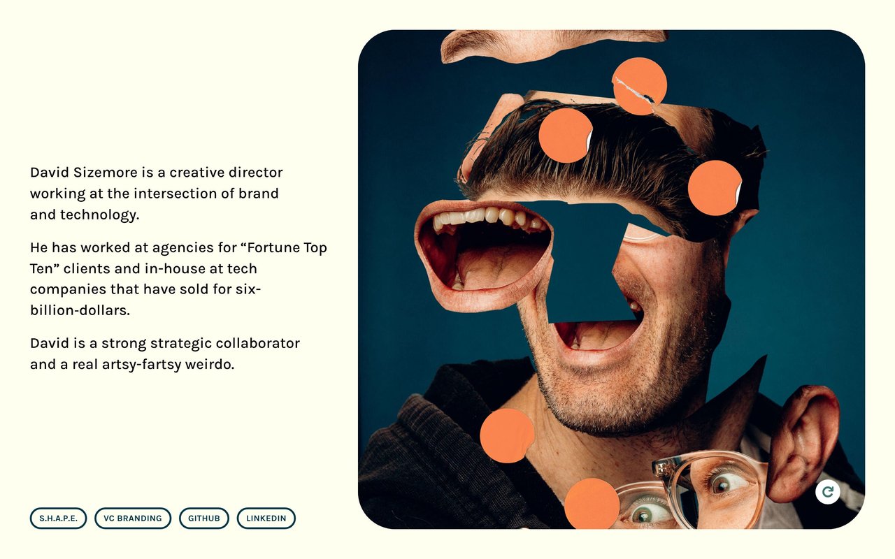 David Sizemore Website Screenshot