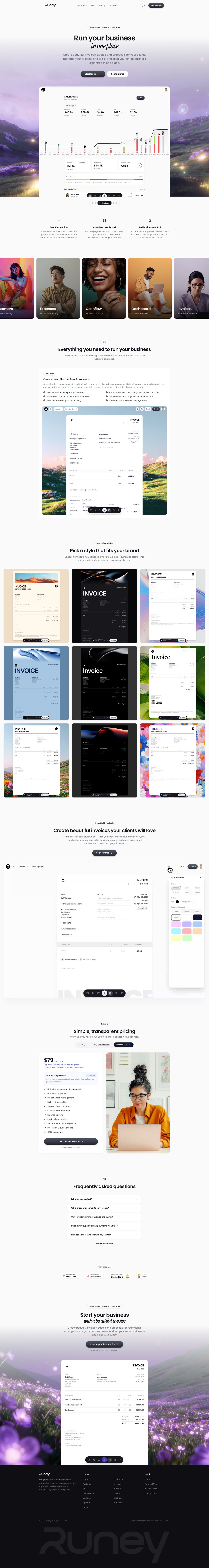 Runey Website Screenshot