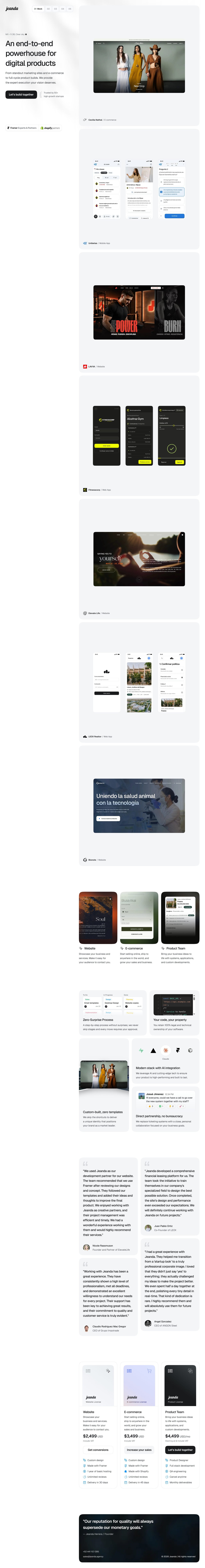 Jeanda Website Screenshot