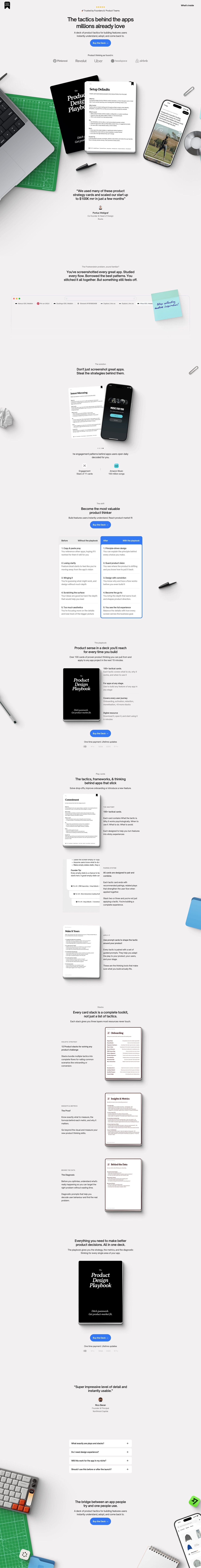 Product Design Playbook – Deck Website Screenshot