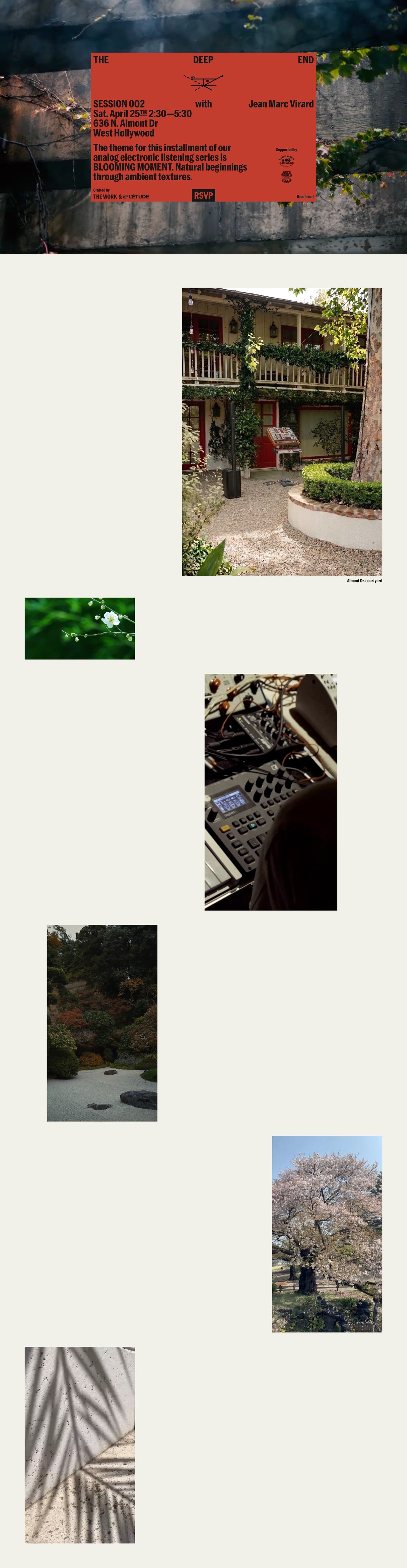 The Deep End Website Screenshot