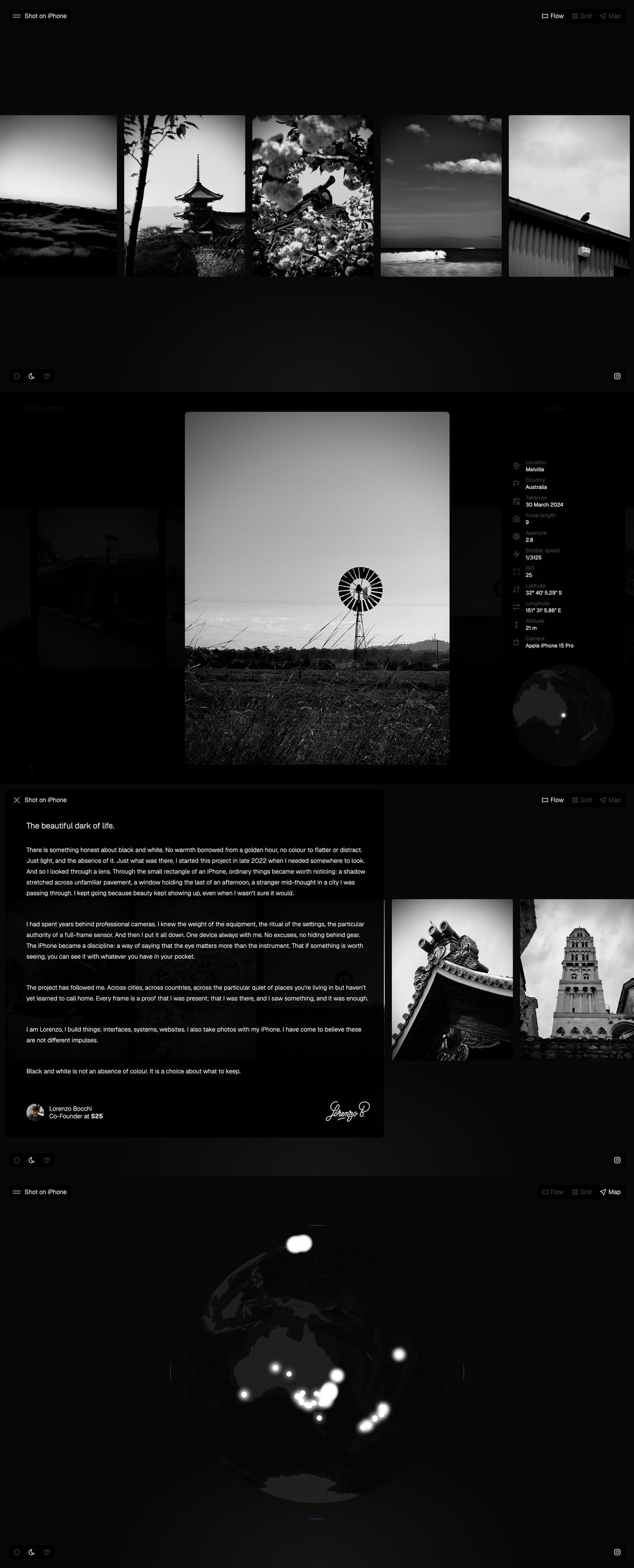 Lorenzo Bocchi – Shot on iPhone Website Screenshot