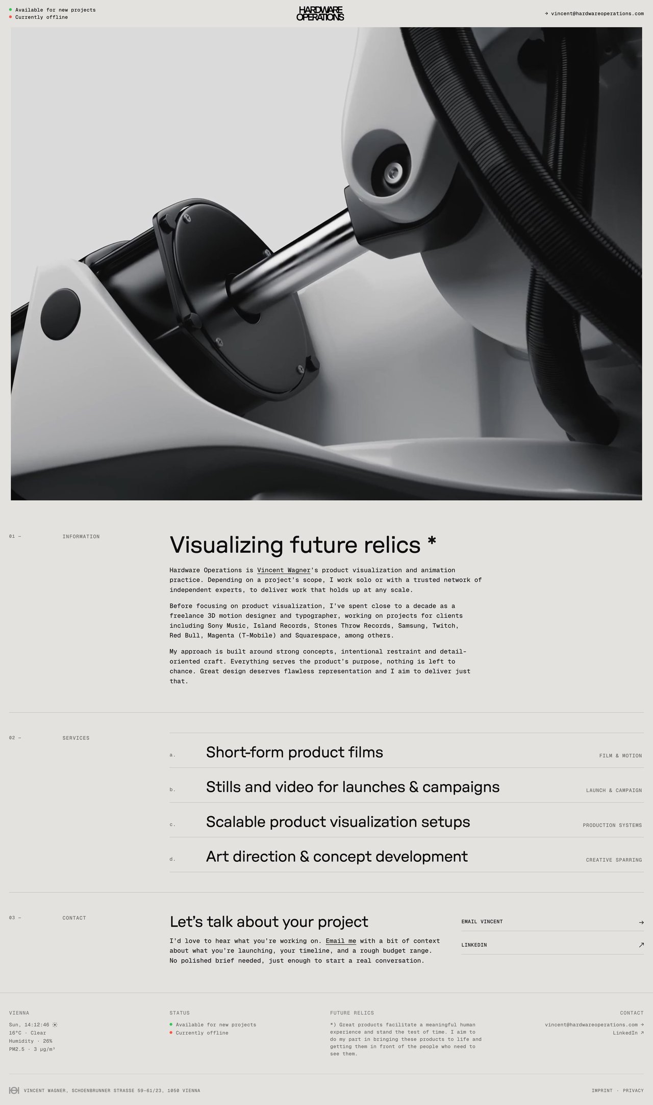 Hardware Operations Website Screenshot