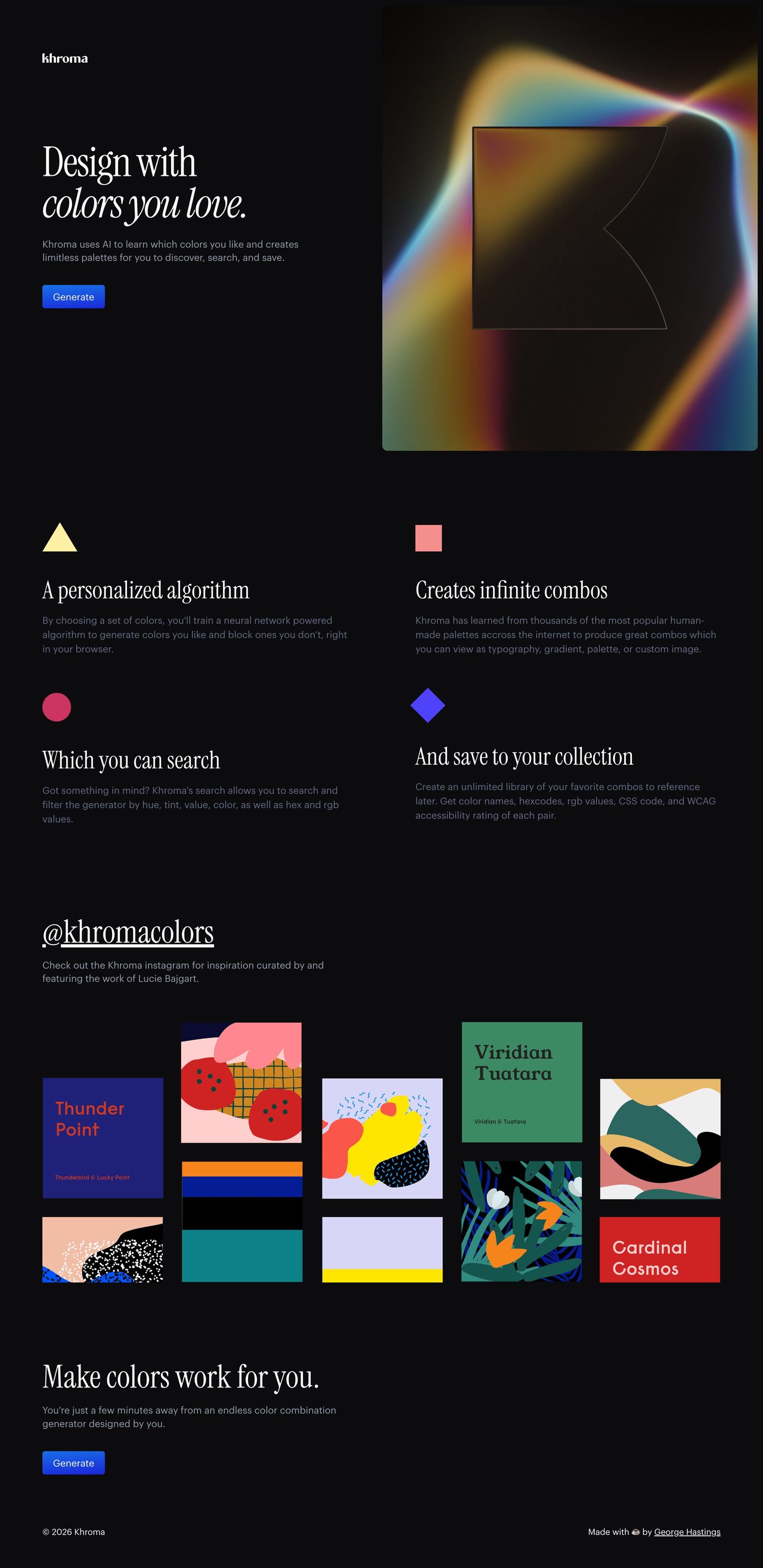 Khroma Website Screenshot