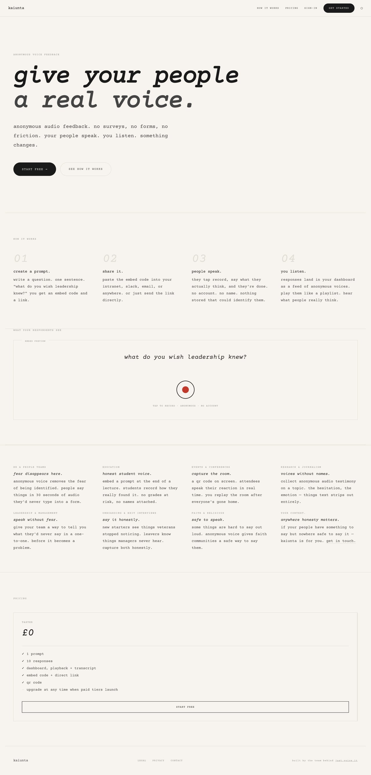 kaiunta Website Screenshot