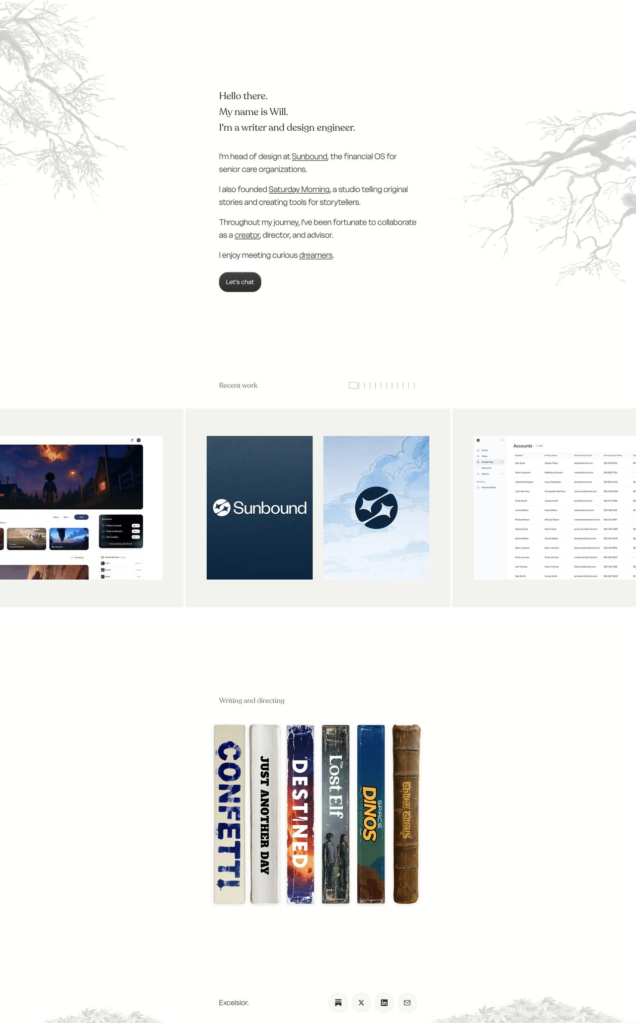 Will Lenzen Website Screenshot