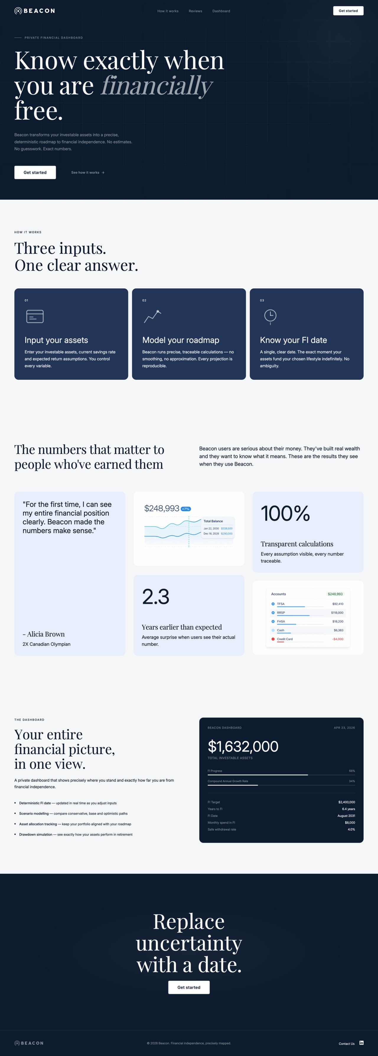 Beacon Website Screenshot