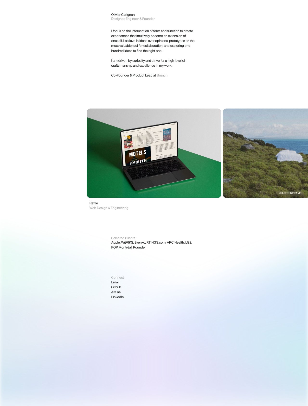 Olivier Carignan Website Screenshot