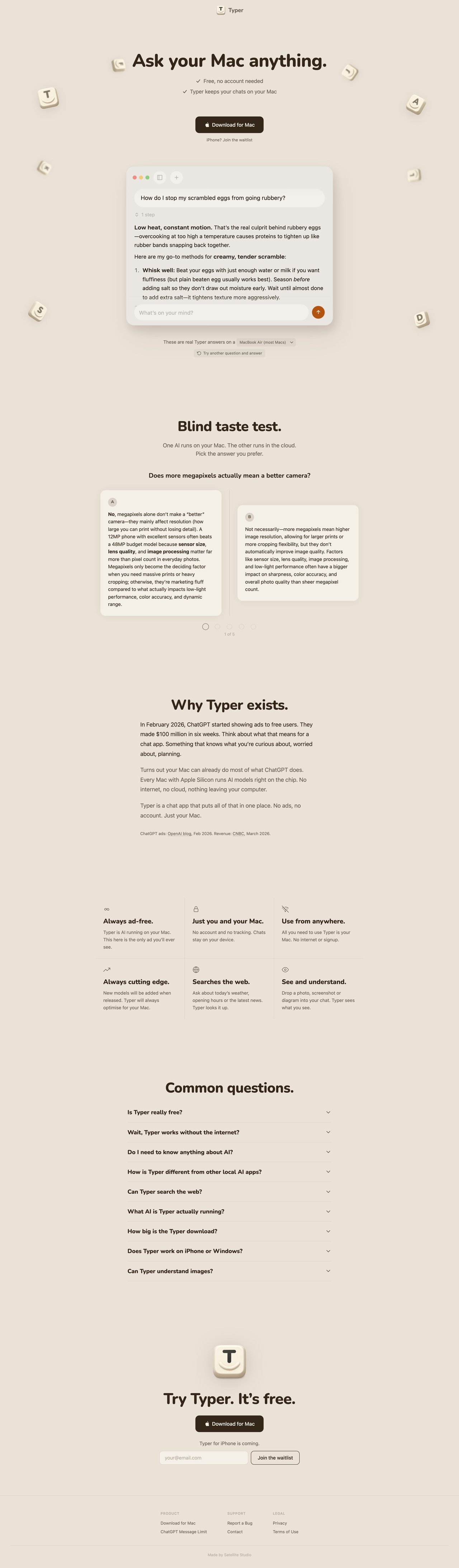 Typer Website Screenshot