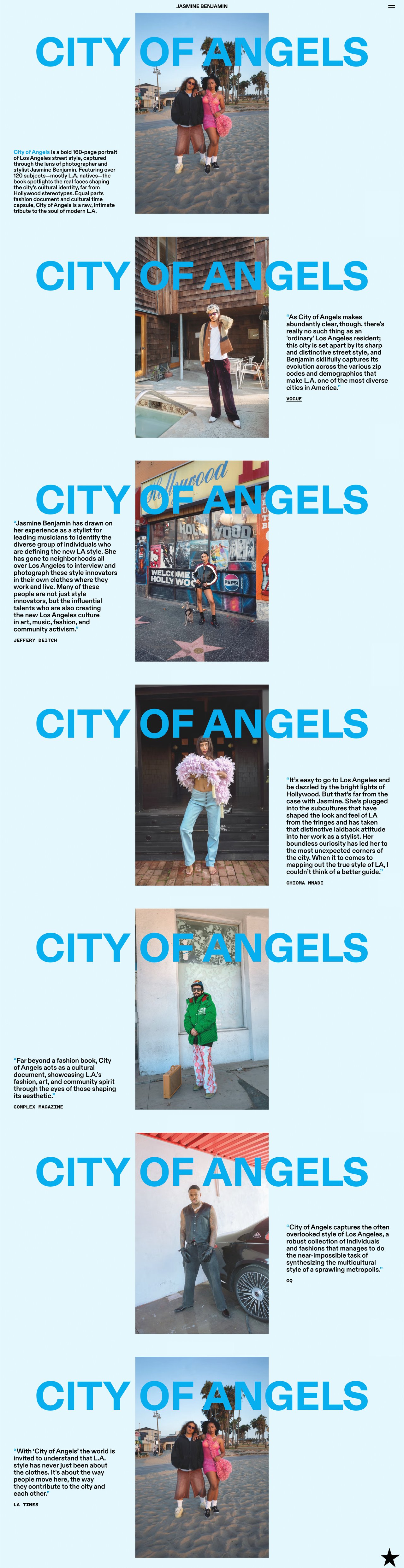 City of Angels Website Screenshot
