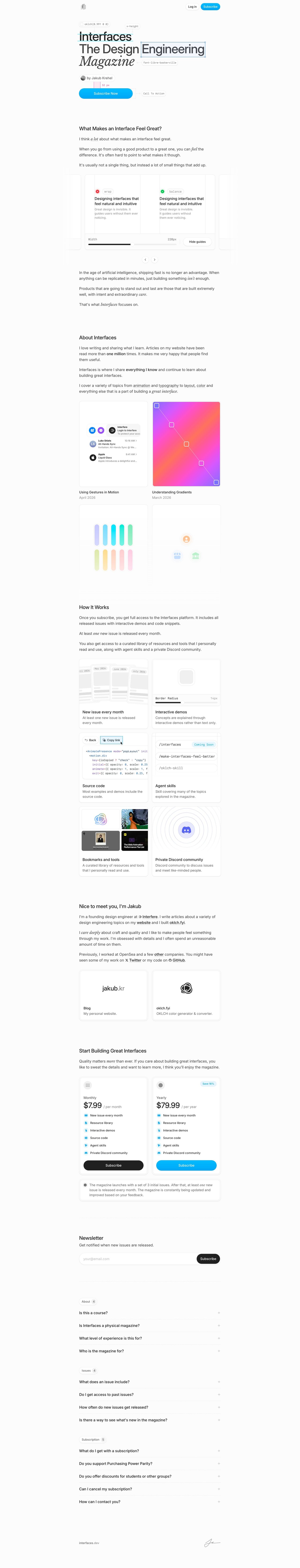 Interfaces Magazine Website Screenshot
