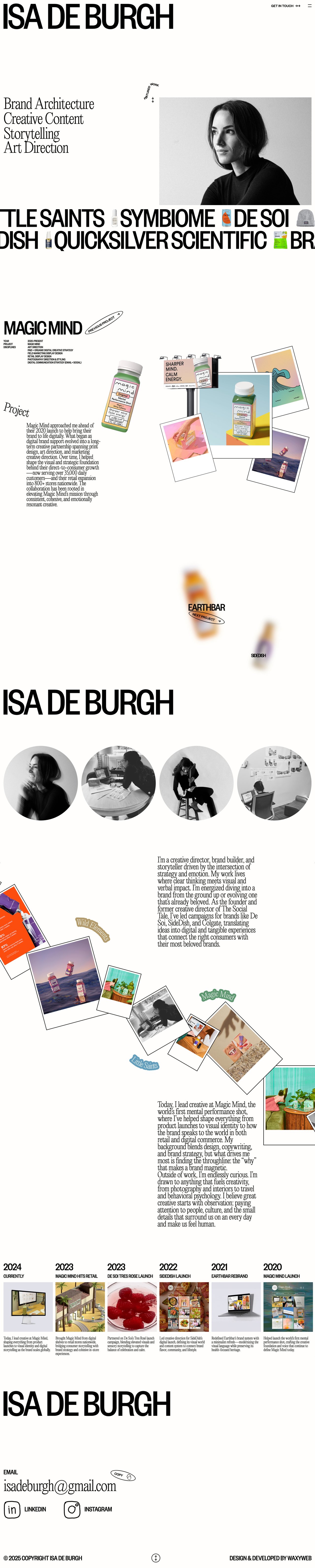 Isa de Burgh Website Screenshot