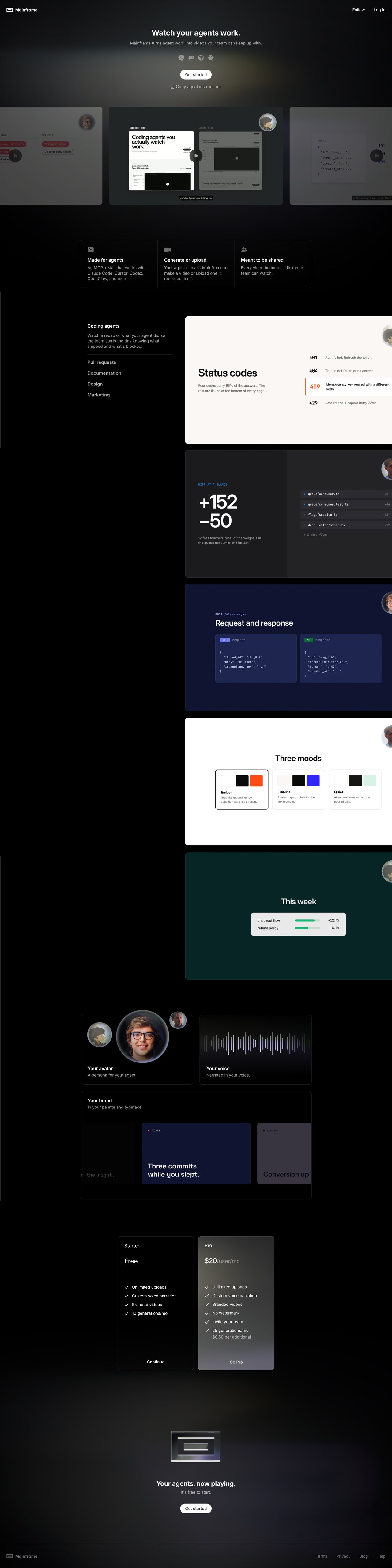 Mainframe Website Screenshot
