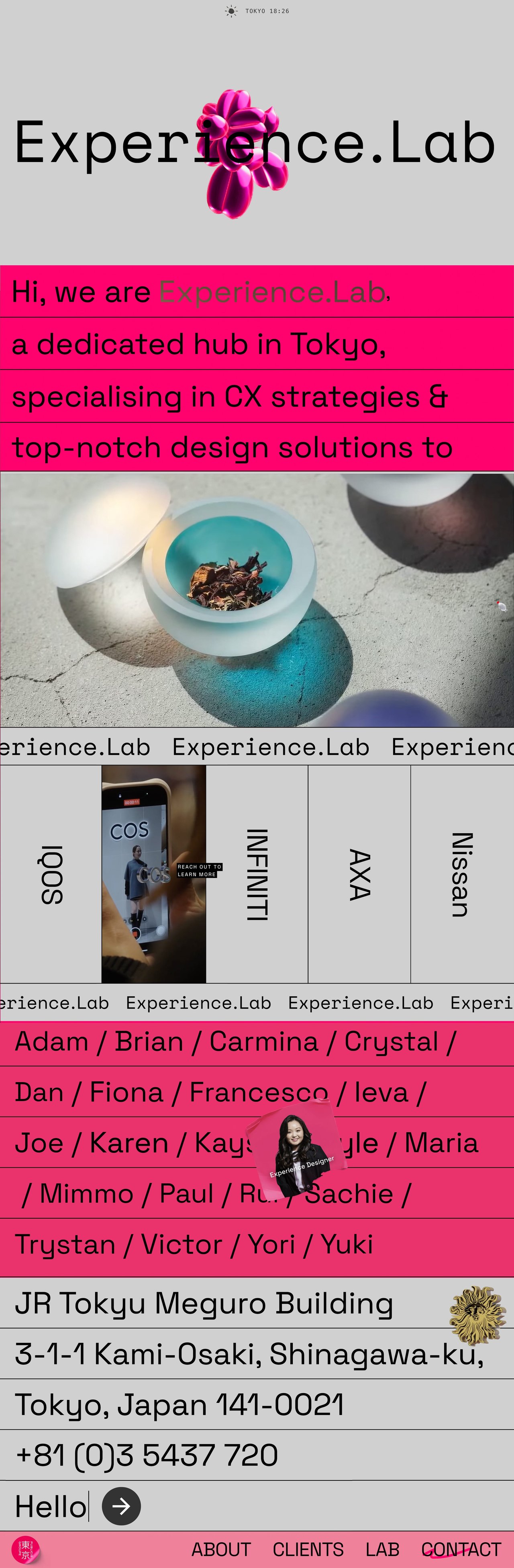 Experience.Lab Website Screenshot