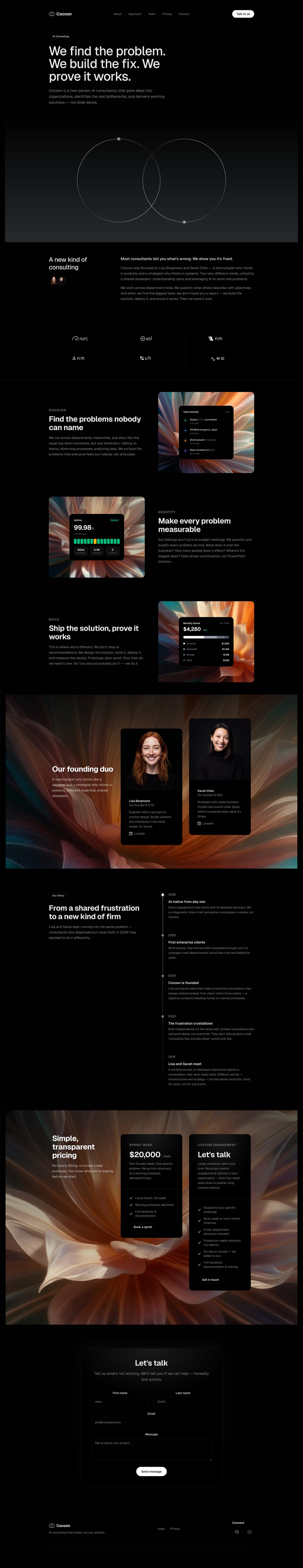 Cocoon Website Screenshot