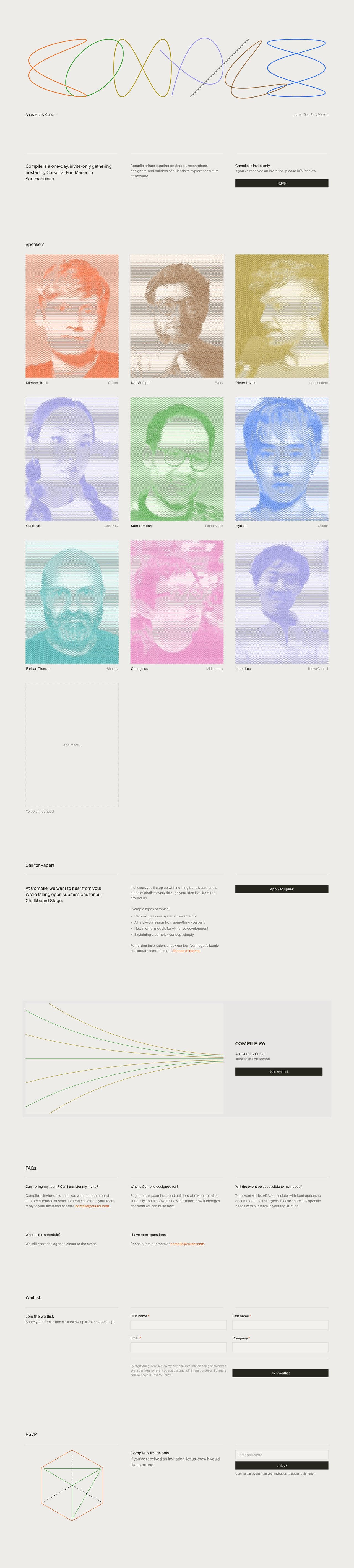 Cursor Compile Website Screenshot