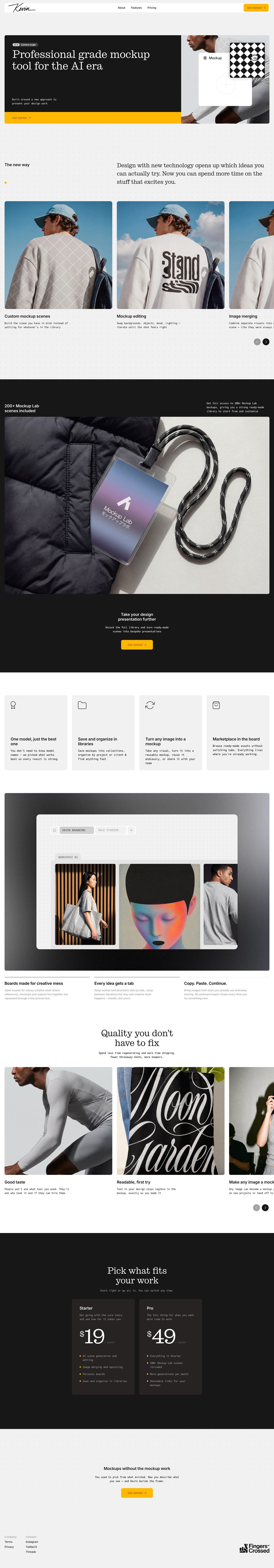 Kevin Website Screenshot