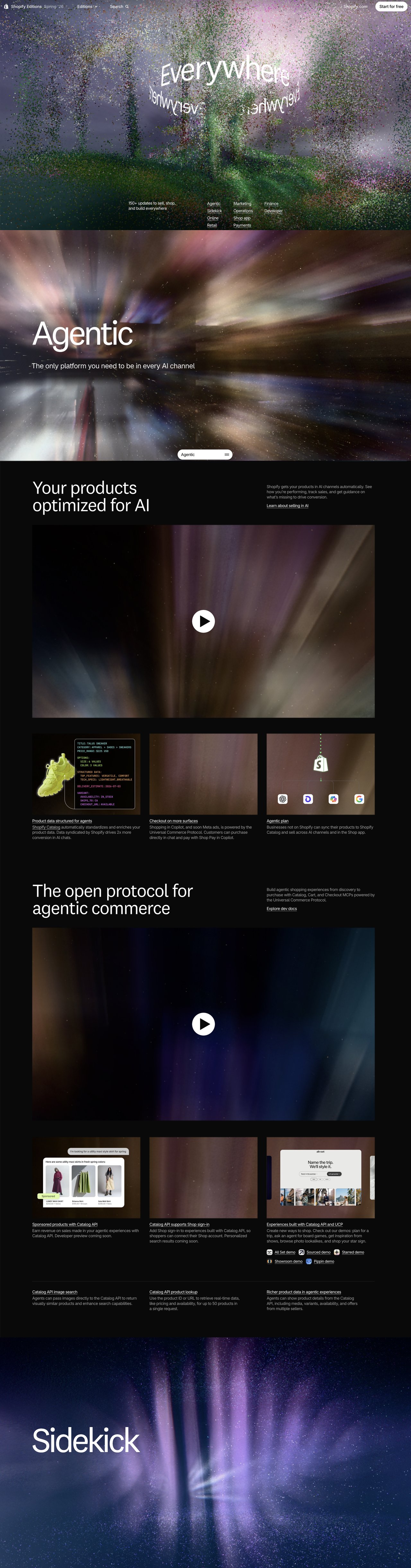 Shopify Editions – Spring 2026 Website Screenshot