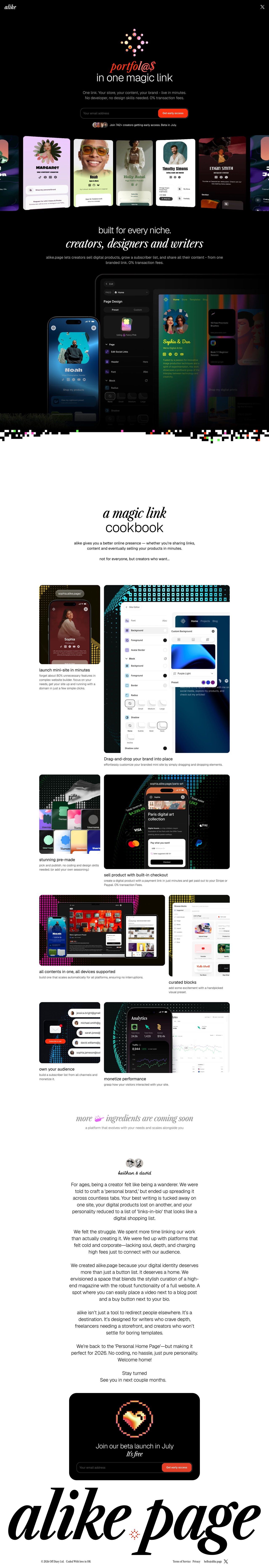 alike.page Website Screenshot