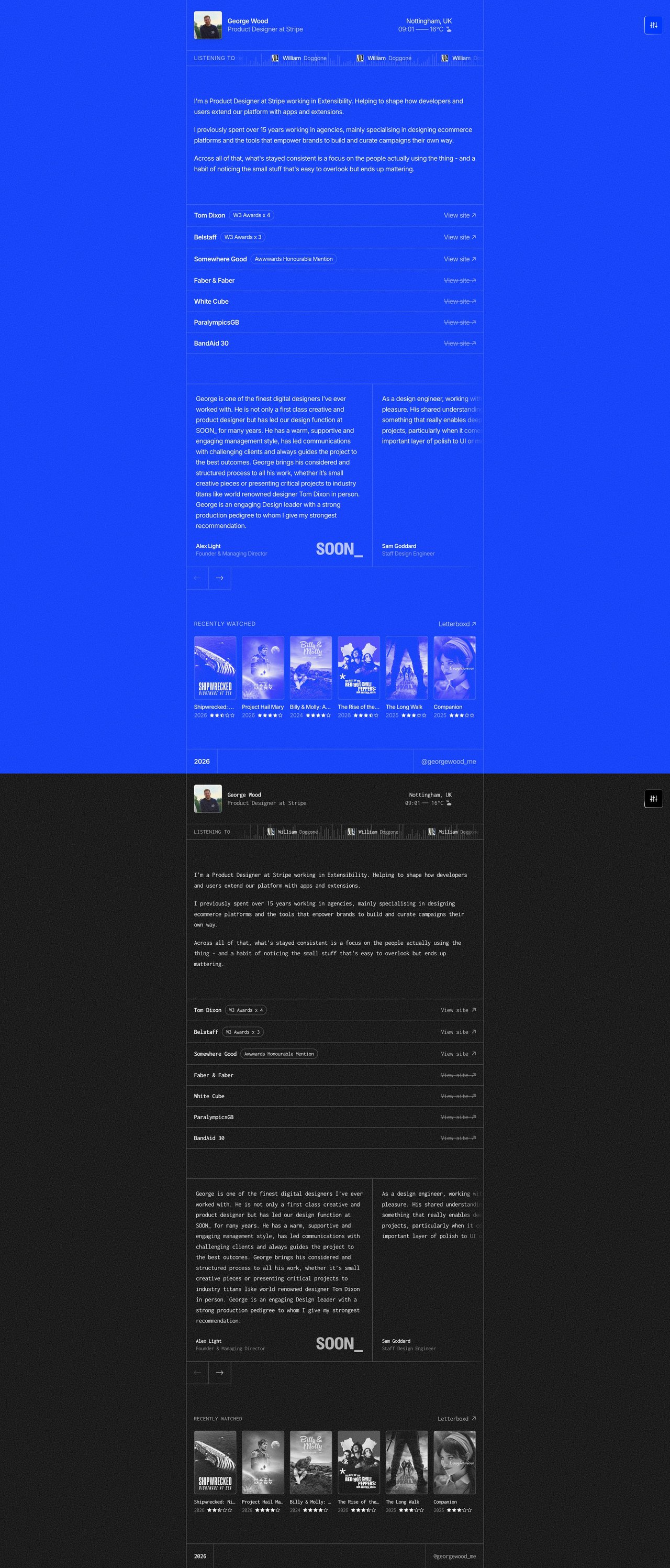George Wood Website Screenshot